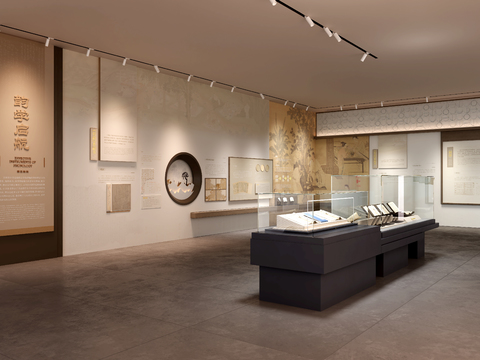  博物馆展厅3d模型 