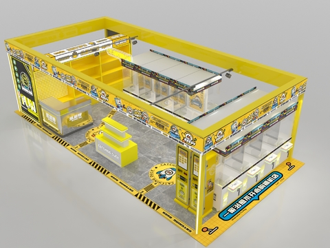  抓娃娃店 抓娃娃机3d模型 