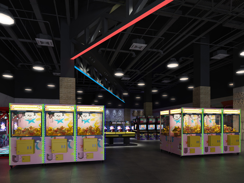  现代电玩城3d模型 