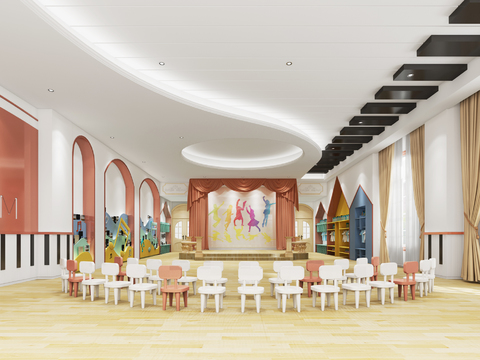  现代音乐课室3d模型 