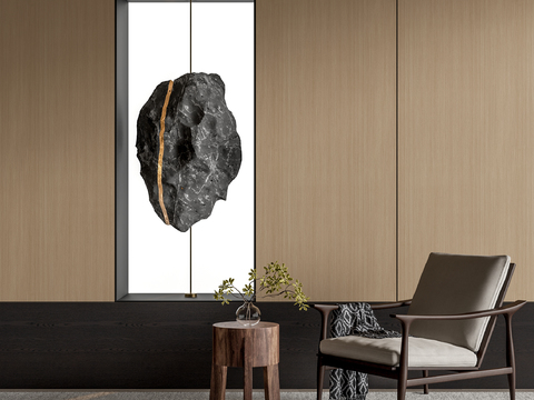  石头雕塑 艺术摆件 休闲椅3d模型 