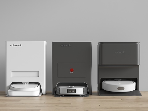  现代扫地机器人 扫拖机3d模型 