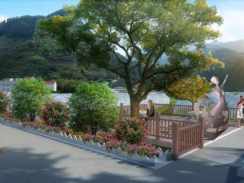  美丽乡村 温室大棚 雕塑psd 