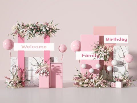  现代婚庆婚礼美陈3d模型 