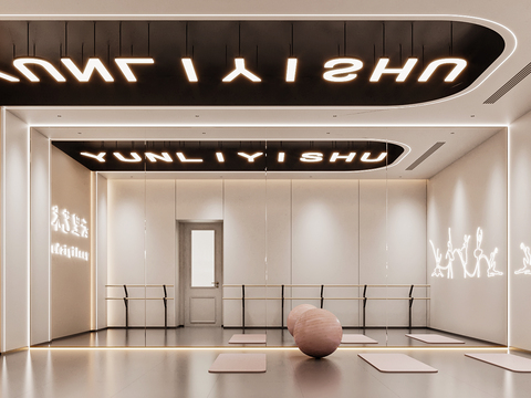  瑜伽房 舞蹈室3d模型 