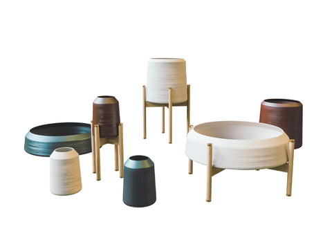  现代陶瓷器皿3d模型 