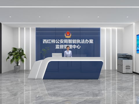  公安局 派出所3d模型 