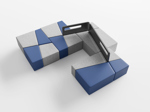  大堂沙发 公共沙发3d模型 