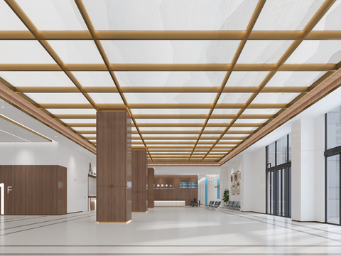  医院大厅 康复中心3d模型 