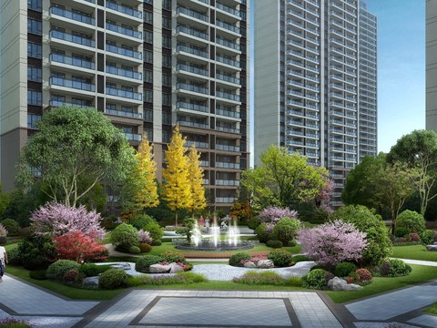  小区住宅公园psd 