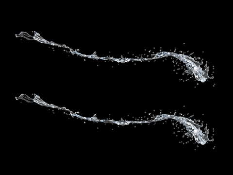  水花 浪花 涟漪3d模型 