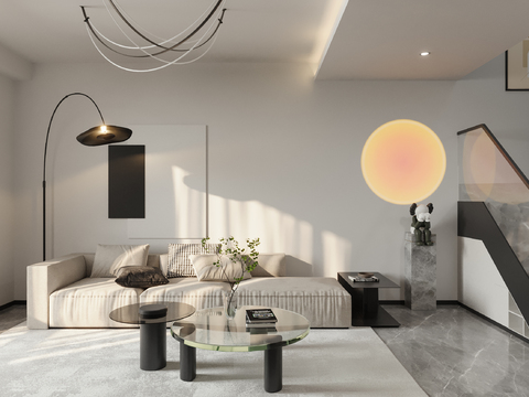  现代loft式公寓3d模型 