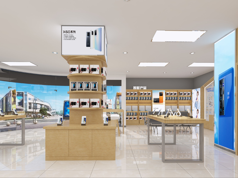  现代数码店3d模型 