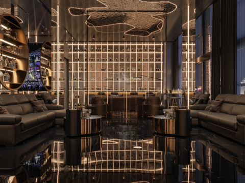  现代酒吧3d模型 