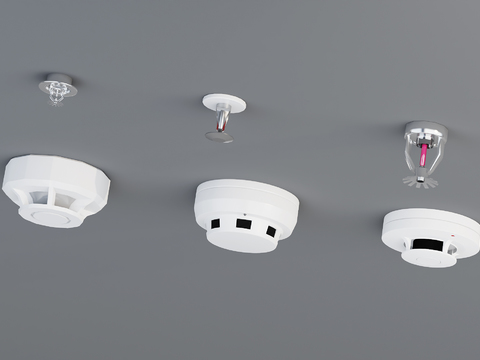  烟感喷淋头3d模型 