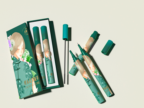  化妆品 眉笔 眉刷 睫毛膏3d模型 