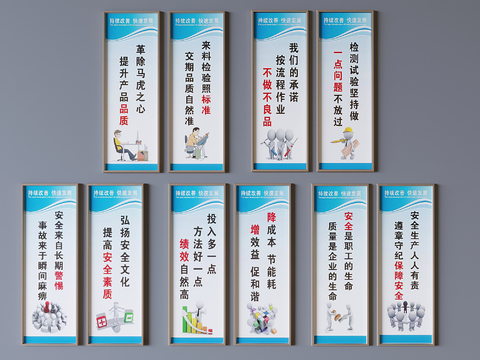  车间安全管理标语 安全生产标语 生产车间现场管理标语3d模型 