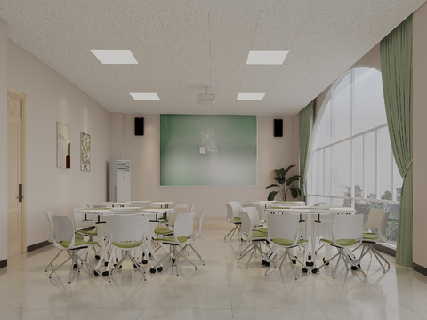  团体活动室 活动中心3d模型 