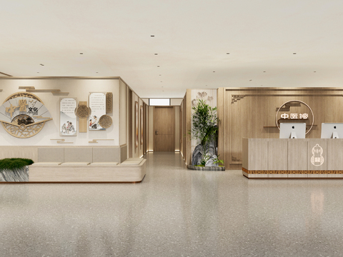  新中式中医馆3d模型 