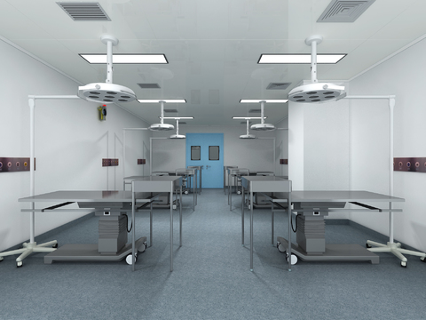  现代教学实验室3d模型 