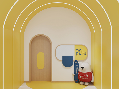  幼儿园通道 过道3d模型 