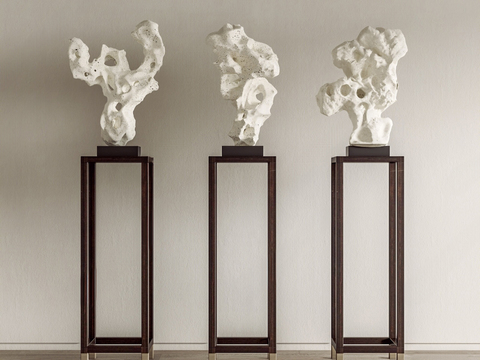  新中式雕塑 太湖石摆件3d模型 