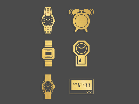  时钟 秒表 计时器 图标3d模型 