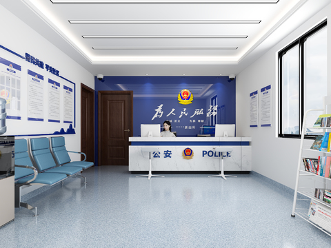  公安局 办案中心3d模型 