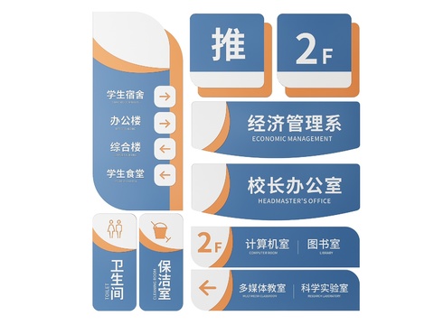  学校指示牌 标识牌 导视牌 学校门牌 科室牌3d模型 