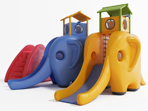  大象滑梯 游乐设施3d模型 