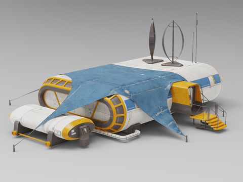  工业器材 月球基地设施3d模型 