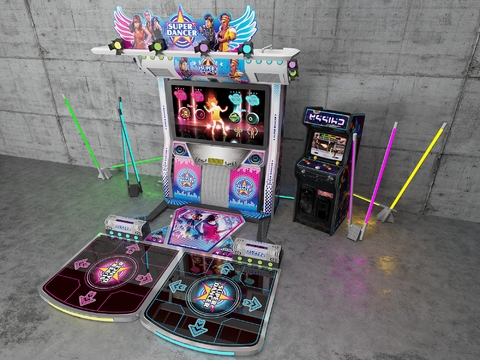  游乐设施 街头游戏机3d模型 