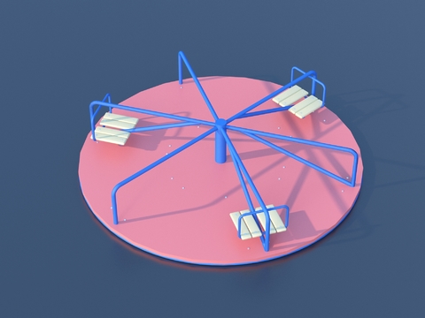  现代游乐设备3d模型 