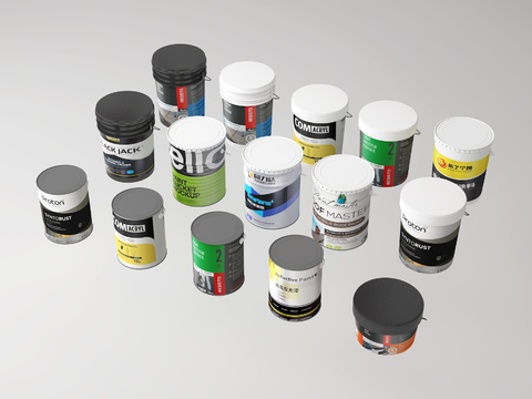  油漆桶 涂料桶3d模型 