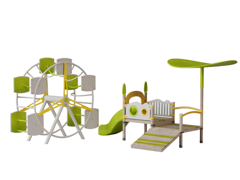  游乐器材 滑滑梯 摩天轮3d模型 