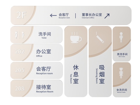 企业指示牌 公司标识牌 公司导视牌 办公室门牌3d模型 