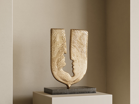  侘寂雕塑 抽象雕塑 艺术摆件3d模型 