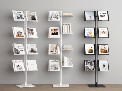  杂志架 书本 书籍 杂志报刊 图书3d模型 