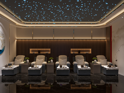  新中式 足浴 KTV3d模型 