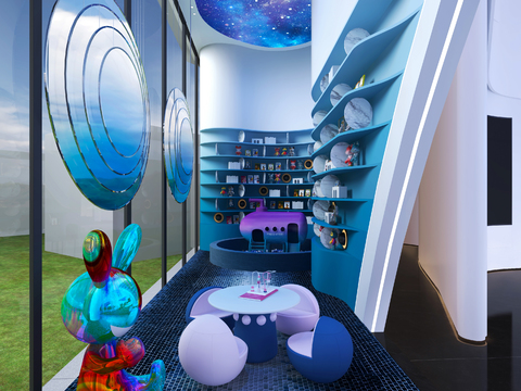  现代儿童游乐区3d模型 