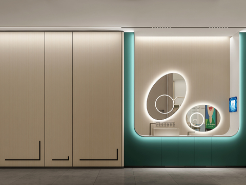  牙科诊所过道3d模型 