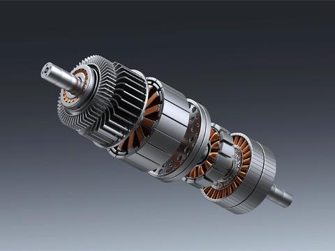  马达电机3d模型 