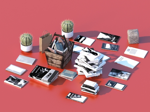  书籍 名著小说 杂志 书刊3d模型 