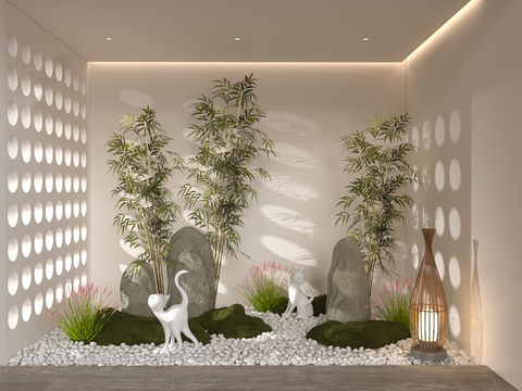  室内造景 竹子小品3d模型 