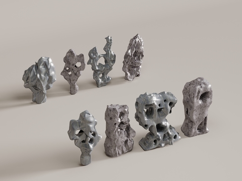  太湖石 景观石3d模型 