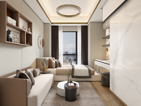  现代单身公寓3d模型 