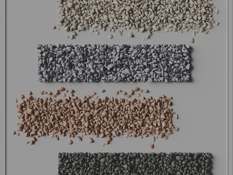  石头 鹅卵石 岩石3d模型 