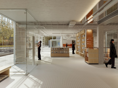  图书馆 书吧 书店3d模型 