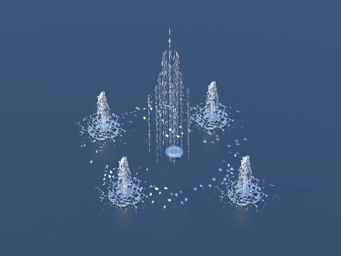  喷泉 涌泉 水景小品3d模型 