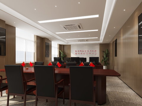  社区街道 管理中心 会议室3d模型 